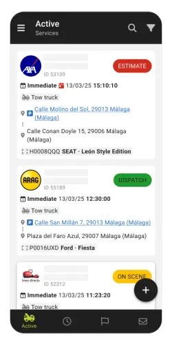 Mobile using EFI Tow app
