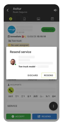 Mobile using EFI Tow app